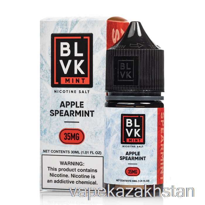 Vape Kazakhstan Apple Spearmint - BLVK Mint Salts - 30mL 35mg